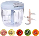 900ML 5 Blade Food Chopper For Meat Hand Press Food Processor