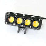 Four 4 Quad Lens – External LED – 120 Watt – White Yellow – Focused Light – Anti Fog