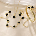 Fashion Alloy Jewelry Set Blossom Five Leaf Flower